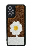 Samsung A32 Brown Flower Tasarımlı Punch Telefon Kılıfı