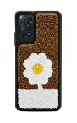 Xiaomi Redmi Note 11 Pro Brown Flower Tasarımlı Punch Telefon Kılıfı