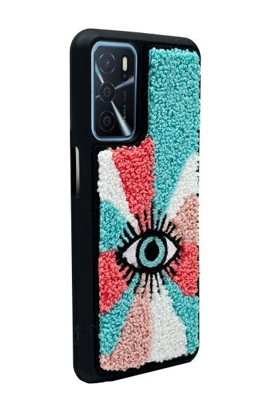 Oppo A16 Blue Eye Tasarımlı Punch Telefon Kılıfı