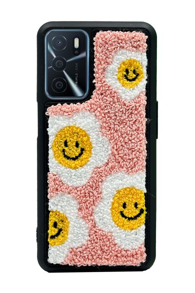 Oppo A16 Smile Flowers Tasarımlı Punch Telefon Kılıfı