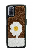 Oppo A52 - A72 Brown Flower Tasarımlı Punch Telefon Kılıfı