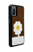 Oppo A52 - A72 Brown Flower Tasarımlı Punch Telefon Kılıfı