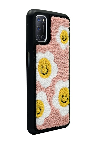 Oppo A52 - A72 Smile Flowers Tasarımlı Punch Telefon Kılıfı