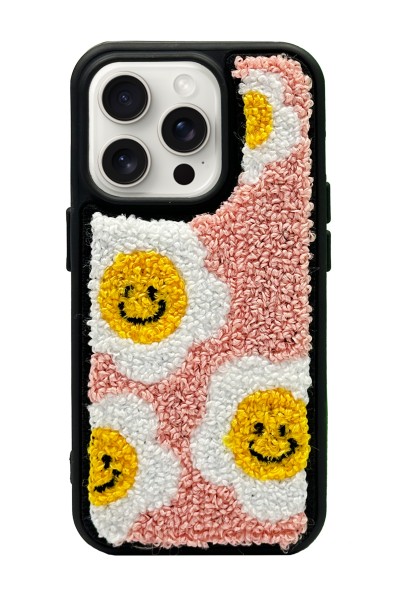 iPhone 14 Pro Smile Flowers Tasarımlı Punch Telefon Kılıfı