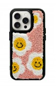 iPhone 15 Pro Smile Flowers Tasarımlı Punch Telefon Kılıfı