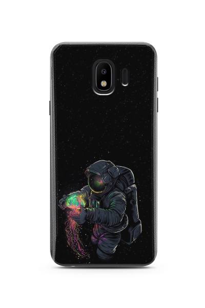 (2018) Samsung J4 Uzay Kız Tasarım Süper Şeffaf Silikon Telefon Kılıfı