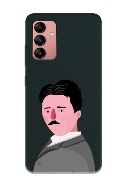 A04s Uyumlu Nikola Tesla Tasarımlı Siyah Lansman Telefon Kılıfı