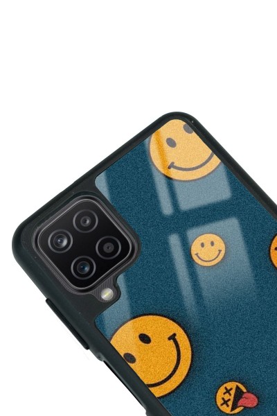 A12 Retro Uyumlu Emoji Tasarımlı Glossy Telefon Kılıfı