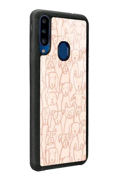 A20s Pink Dog Tasarımlı Glossy uyumlu   Telefon Kılıfı