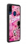 A20s Uyumlu Barbie Make-Up Tasarımlı Glossy Telefon Kılıfı