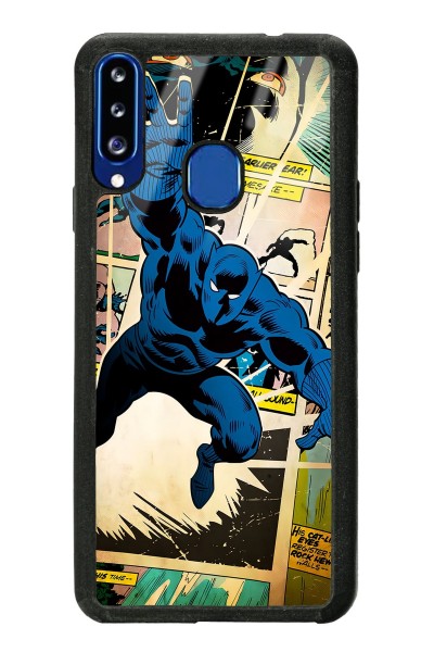 A20s Uyumlu Black Panther Kara Panter Tasarımlı Glossy Telefon Kılıfı