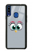 A20s Uyumlu Grey Angry Birds Tasarımlı Glossy Telefon Kılıfı