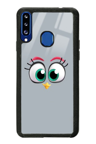 A20s Uyumlu Grey Angry Birds Tasarımlı Glossy Telefon Kılıfı