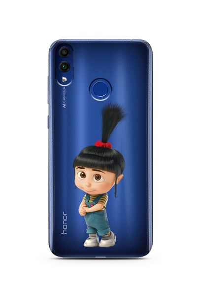 Agnes Tasarımlı Süper Şeffaf Silikon Telefon Kılıfı Huawei Honor 8c