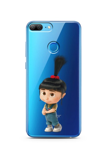 Agnes Tasarımlı Süper Şeffaf Silikon Telefon Kılıfı Huawei Honor 9 Lite