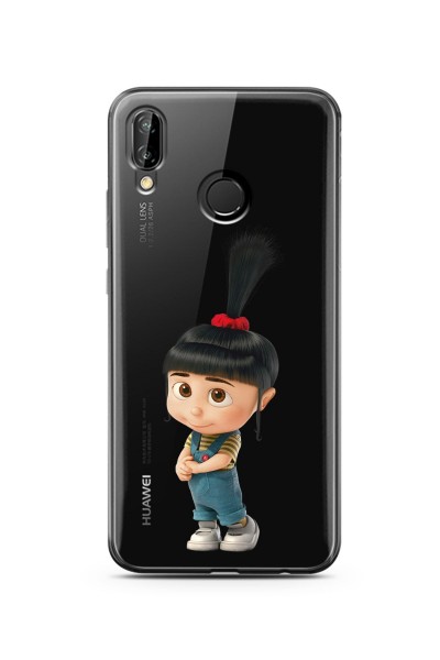 Agnes Tasarımlı Süper Şeffaf Silikon Telefon Kılıfı Huawei P20 Lite
