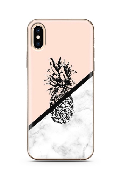 Ananas Tasarım Süper Şeffaf Silikon Telefon Kılıfı Iphone X