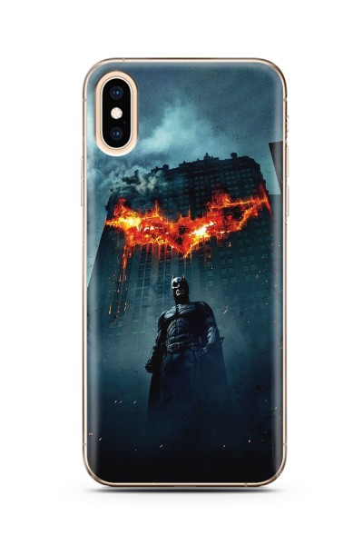 Batman Tasarım iPhone X Şeffaf Silikon Telefon Kılıfı
