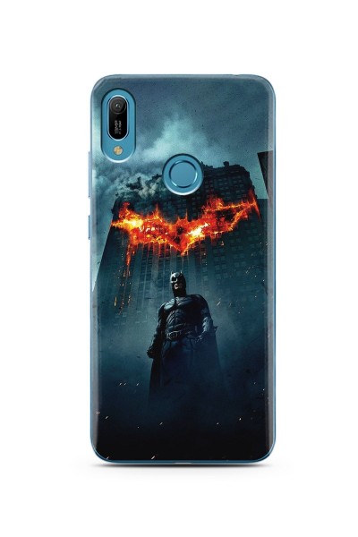 Batman Tasarım Süper Şeffaf Silikon Huawei Y6 2019 Telefon Kılıfı