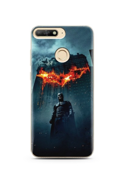 Batman Tasarım Süper Şeffaf Silikon Huawei Y6 Prime 2018 Telefon Kılıfı