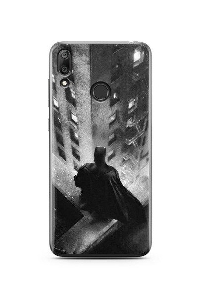 Batman Tasarım Süper Şeffaf Silikon Huawei Y7 2019 Telefon Kılıfı