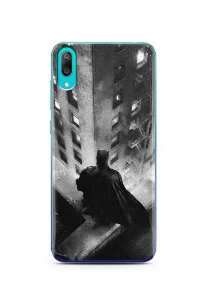 Batman Tasarım Süper Şeffaf Silikon Huawei Y7 Pro 2019 Telefon Kılıfı