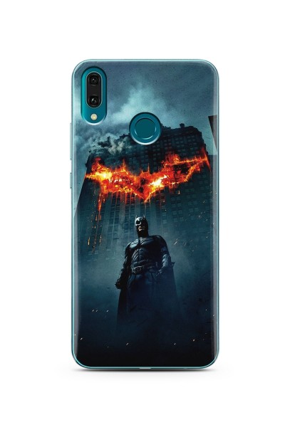 Batman Tasarım Süper Şeffaf Silikon Huawei Y9 2019 Telefon Kılıfı