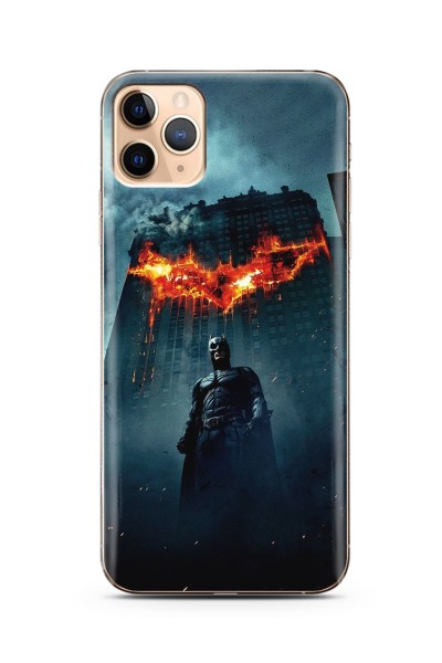 Batman Tasarım Süper Şeffaf Silikon iPhone 11 Pro Max Telefon Kılıfı
