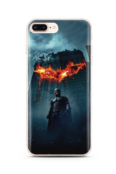 Batman Tasarım Süper Şeffaf Silikon iPhone 8 Plus Telefon Kılıfı