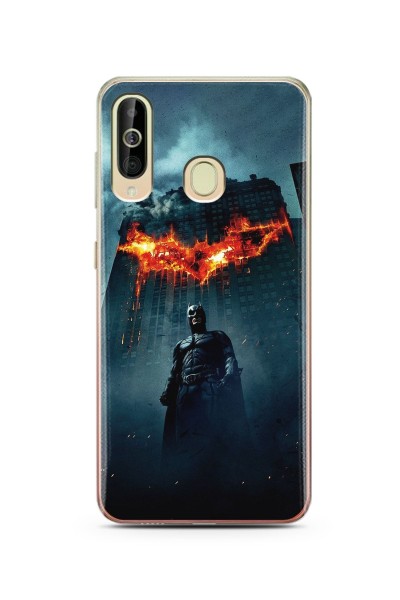 Batman Tasarım Süper Şeffaf Silikon Samsung A60 Telefon Kılıfı