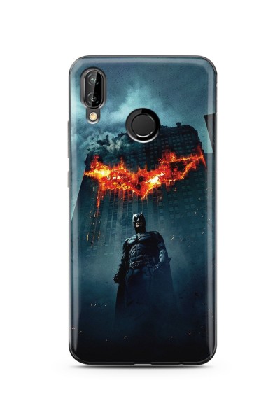 Batman Tasarım Süper Şeffaf Silikon Telefon Kılıfı Huawei P20 Lite