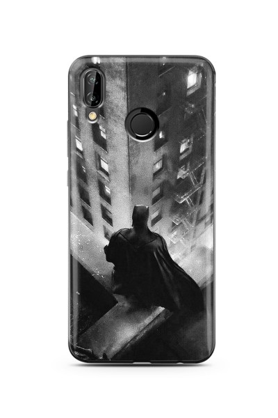 Batman Tasarım Süper Şeffaf Silikon Telefon Kılıfı Huawei P20 Lite