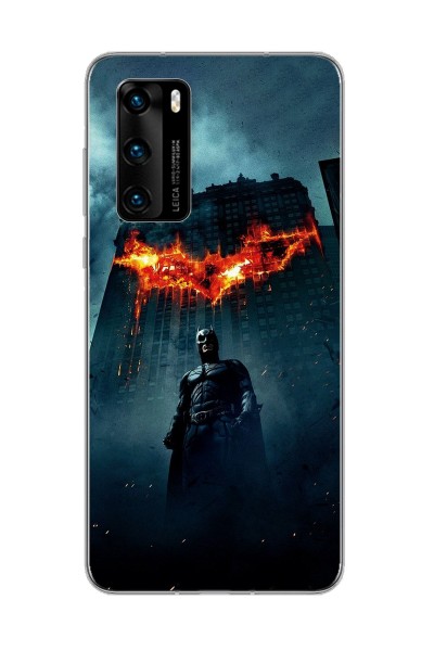Batman Tasarım Süper Şeffaf Silikon Telefon Kılıfı Huawei P40 Pro