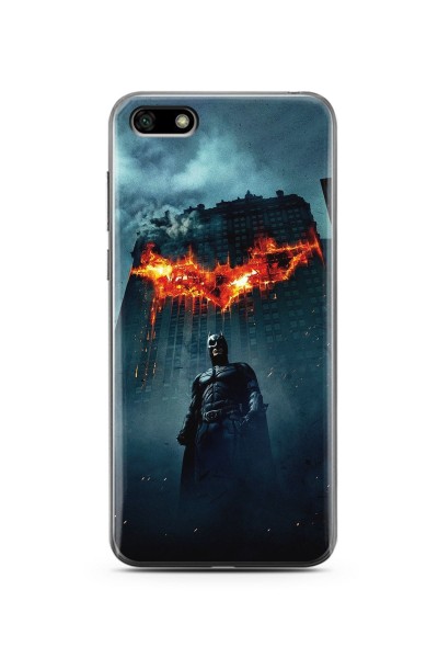 Batman Tasarım Süper Şeffaf Silikon Telefon Kılıfı Huawei Y5 2018