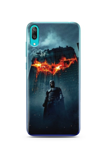 Batman Tasarım Süper Şeffaf Silikon Telefon Kılıfı Huawei Y7 Prime 2019