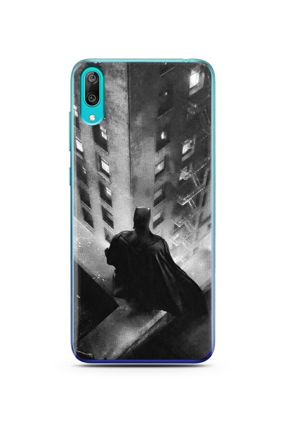 Batman Tasarım Süper Şeffaf Silikon Telefon Kılıfı Huawei Y7 Prime 2019