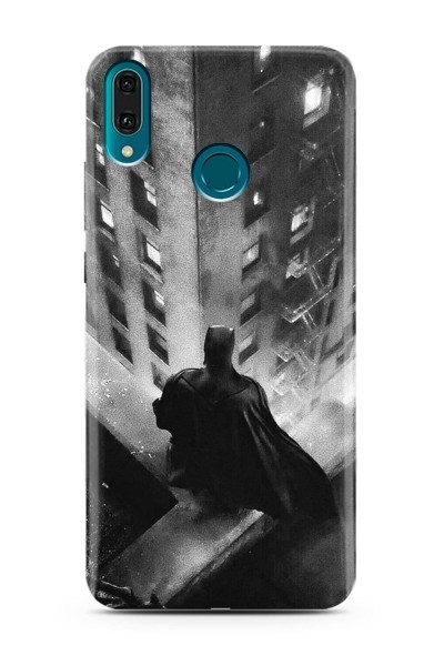 Batman Tasarım Süper Şeffaf Silikon Telefon Kılıfı Huawei Y9 2019
