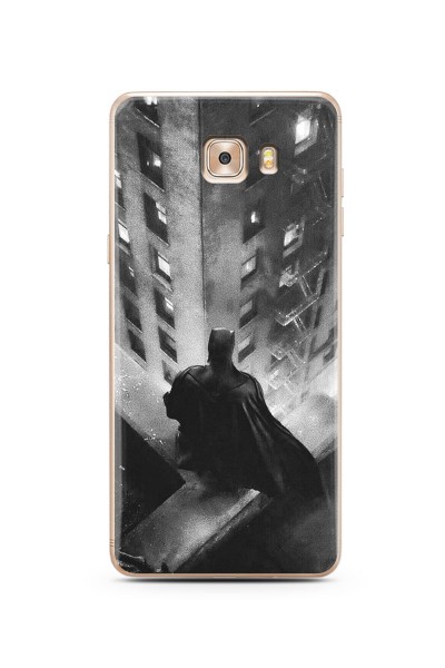 Batman Tasarım Süper Şeffaf Silikon Telefon Kılıfı Samsung C9