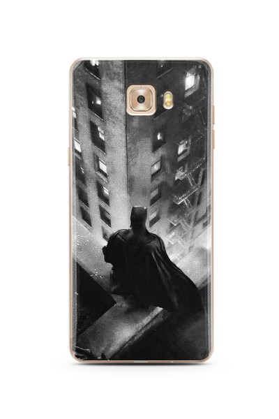 Batman Tasarım Süper Şeffaf Silikon Telefon Kılıfı Samsung C9 Pro