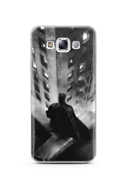 Batman Tasarım Süper Şeffaf Silikon Telefon Kılıfı Samsung E7