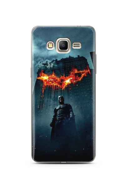 Batman Tasarım Süper Şeffaf Silikon Telefon Kılıfı Samsung Grand Prime