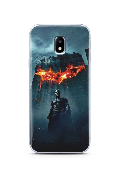 Batman Tasarım Süper Şeffaf Silikon Telefon Kılıfı Samsung J3 Pro
