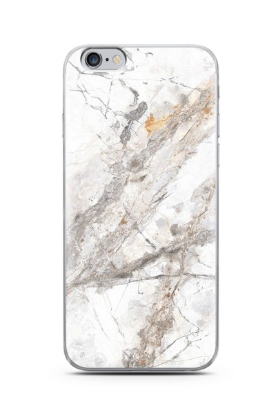 Beyaz Mermer Tasarımlı Süper Şeffaf Silikon Iphone 6s Plus Telefon Kılıfı