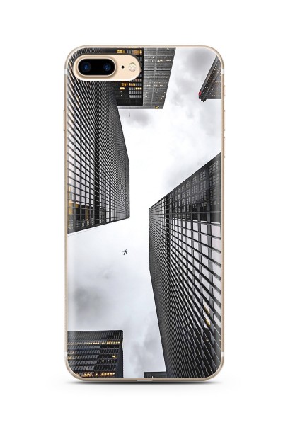 Bina Tasarımlı Süper Şeffaf Silikon iPhone 7 Plus Telefon Kılıfı