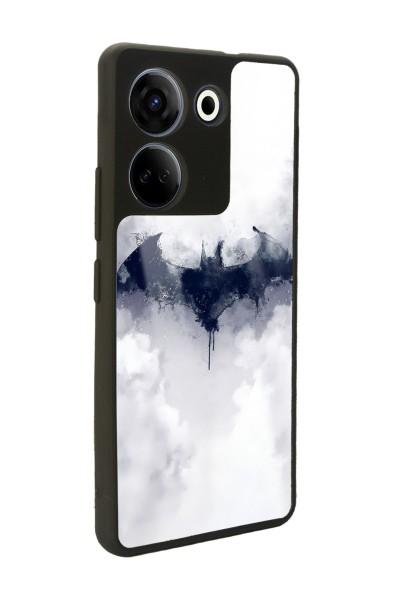 Camon 20 4G Beyaz Batman Tasarımlı Glossy Telefon Kılıfı