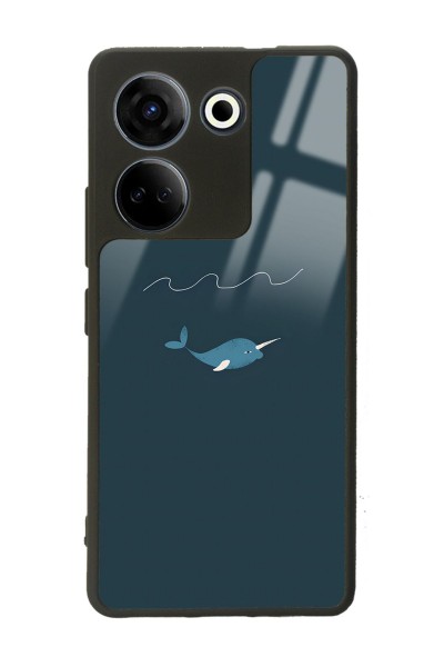 Camon 20 4G Doodle Fish Tasarımlı Glossy Telefon Kılıfı