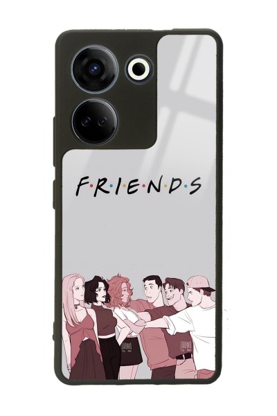 Camon 20 4G Doodle Friends Tasarımlı Glossy Telefon Kılıfı