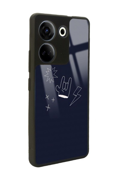 Camon 20 4G Doodle Punk Tasarımlı Glossy Telefon Kılıfı