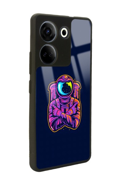 Camon 20 4G Neon Astronot Tasarımlı Glossy Telefon Kılıfı