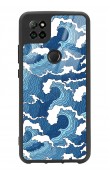 Casper E30 Mavi Dalga Tasarımlı Glossy Telefon Kılıfı